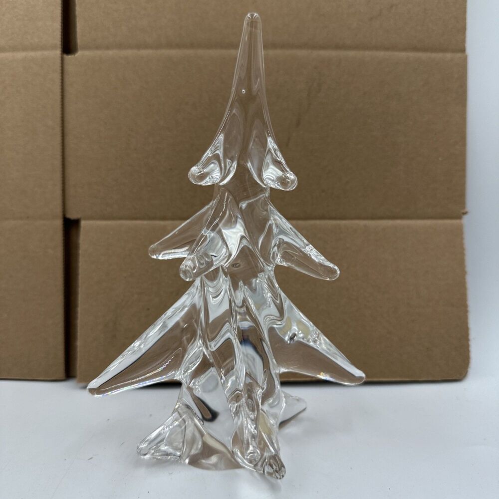 Toscany 24% Lead Crystal Clear Christmas Tree 10” Heavy